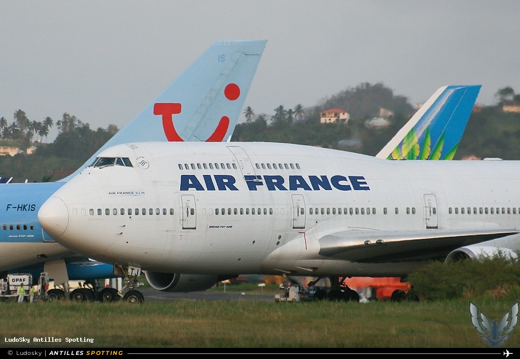 F-GITJ · Boeing 747-400, Air France, Martinique – Aimé Césaire