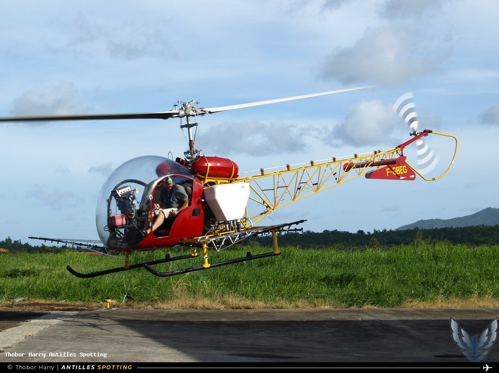F-GBEG · Bell 47, Air Antilles Associés, Martinique – Aimé Césaire