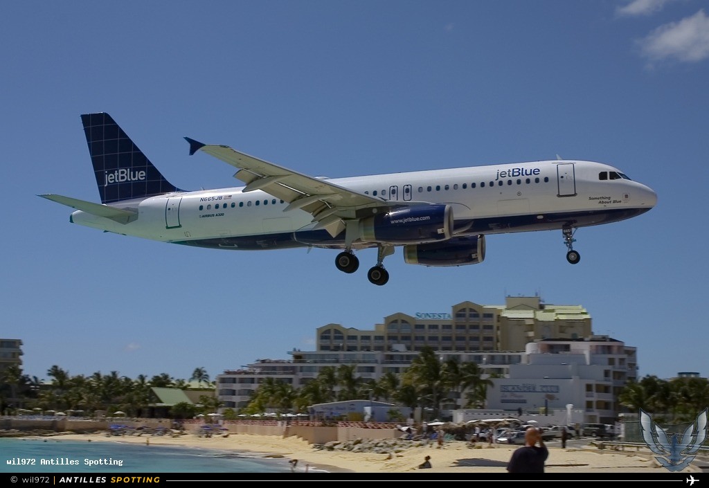 N665JB · Airbus A320, JetBlue, Sint Maarten – Princess Juliana