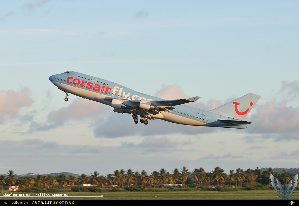F-HSUN · Boeing 747-400, Corsairfly, Martinique – Aimé Césaire