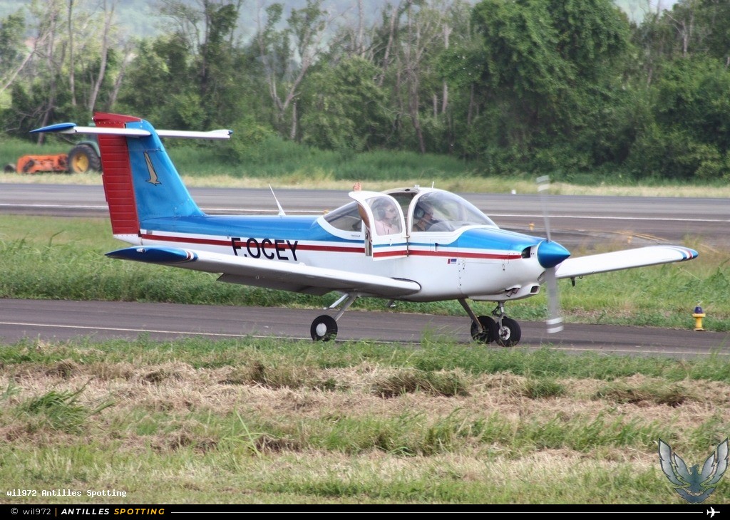 F-OCEY · Piper PA-38 Tomahawk, Charly Bravo Echo, Martinique – Aimé Césaire