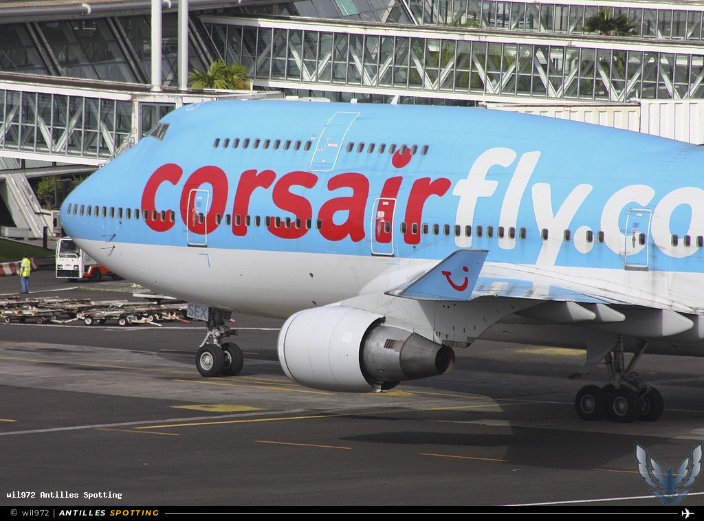 F-HSEX · Boeing 747-400, Corsairfly, Martinique – Aimé Césaire