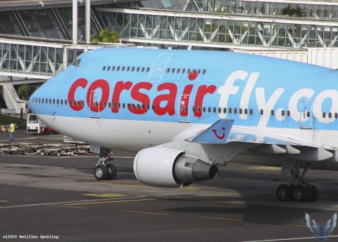 F-HSEX · Boeing 747-400, Martinique – Aimé Césaire