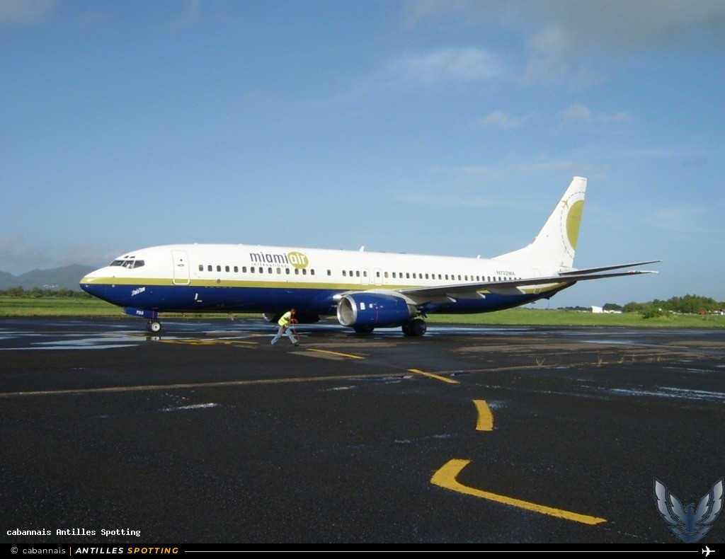 N732MA · Boeing 737-800, Miami Air, Martinique – Aimé Césaire