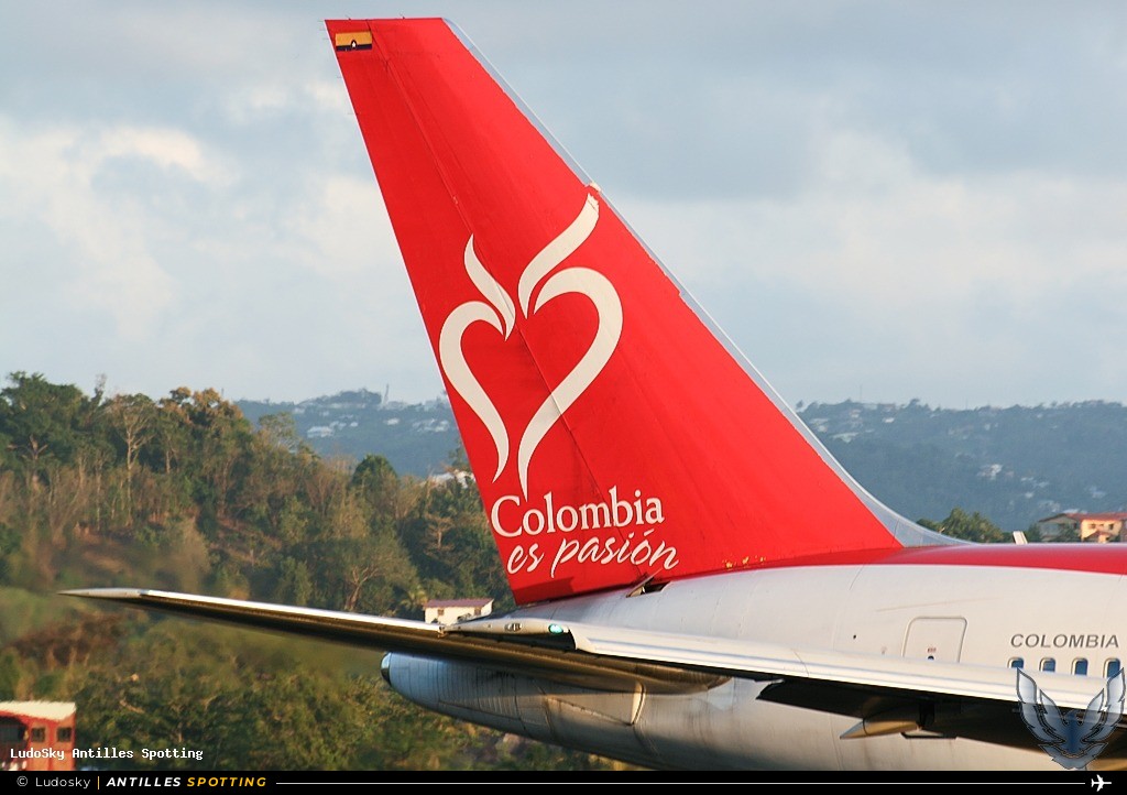 N728CG · Boeing 767-200, Avianca, Martinique – Aimé Césaire
