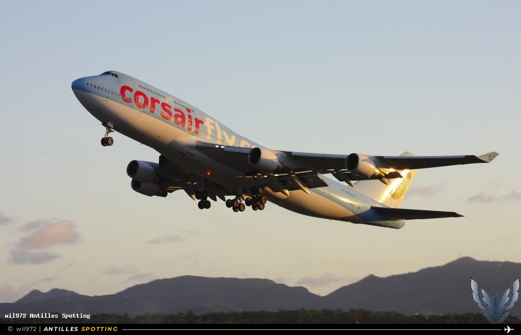 F-HSUN · Boeing 747-400, Corsairfly, Martinique – Aimé Césaire