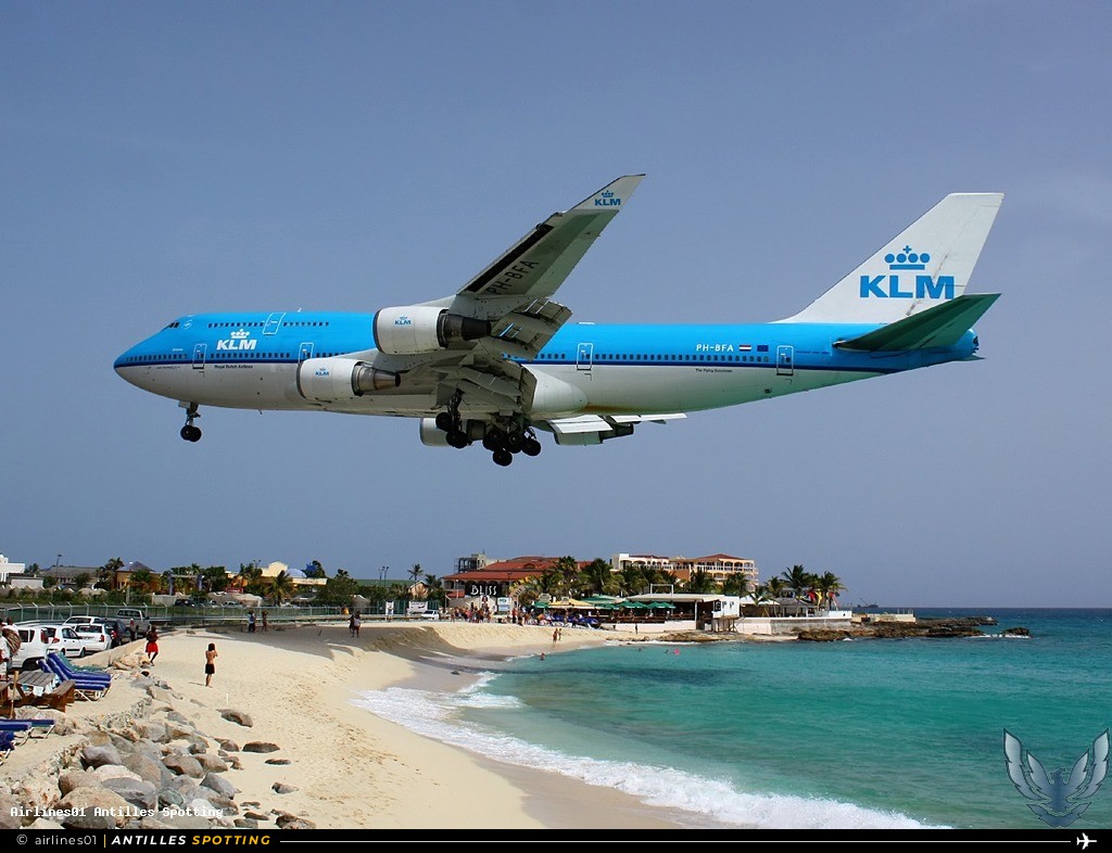 PH-BFA · Boeing 747-400, KLM, Sint Maarten – Princess Juliana