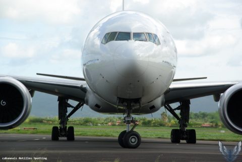 F-GSQP · Boeing 777-300ER, Martinique – Aimé Césaire