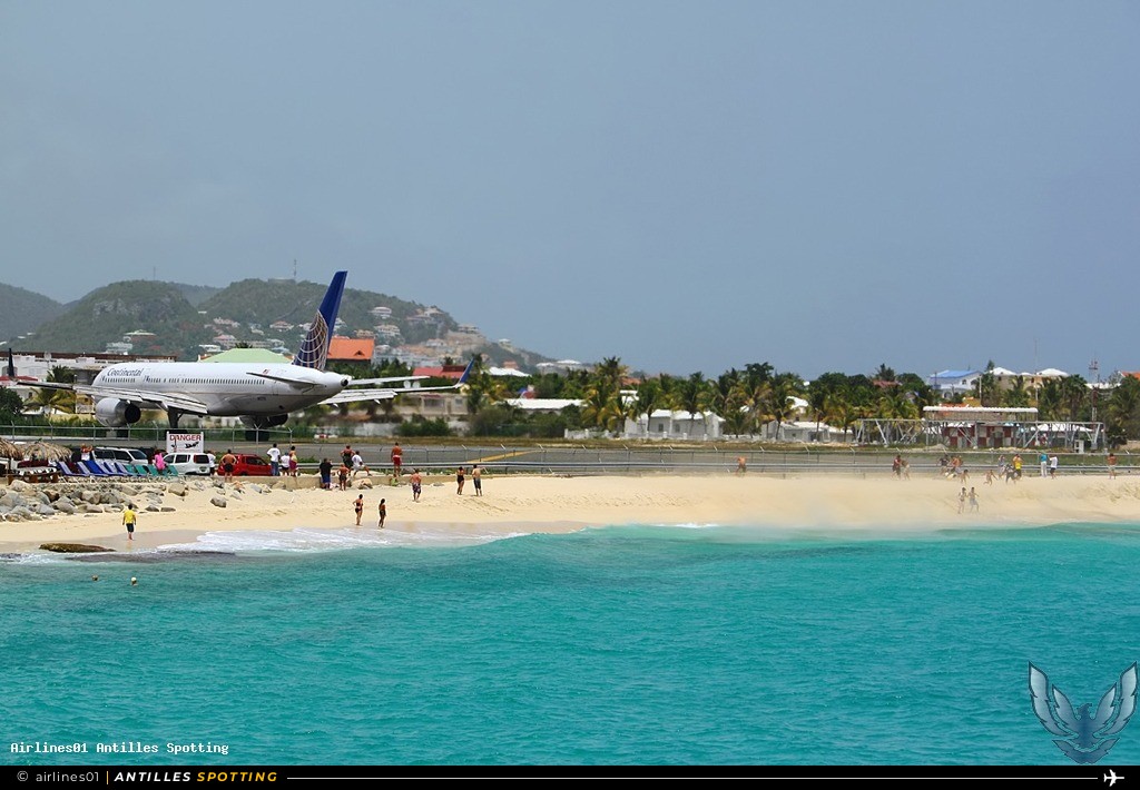 N13110 · Boeing 757-200, Continental Airlines, Sint Maarten – Princess Juliana