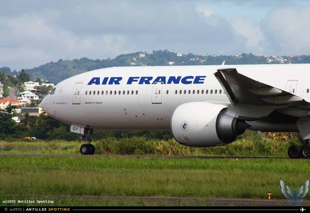 F-GSQT · Boeing 777-300ER, Air France, Martinique – Aimé Césaire