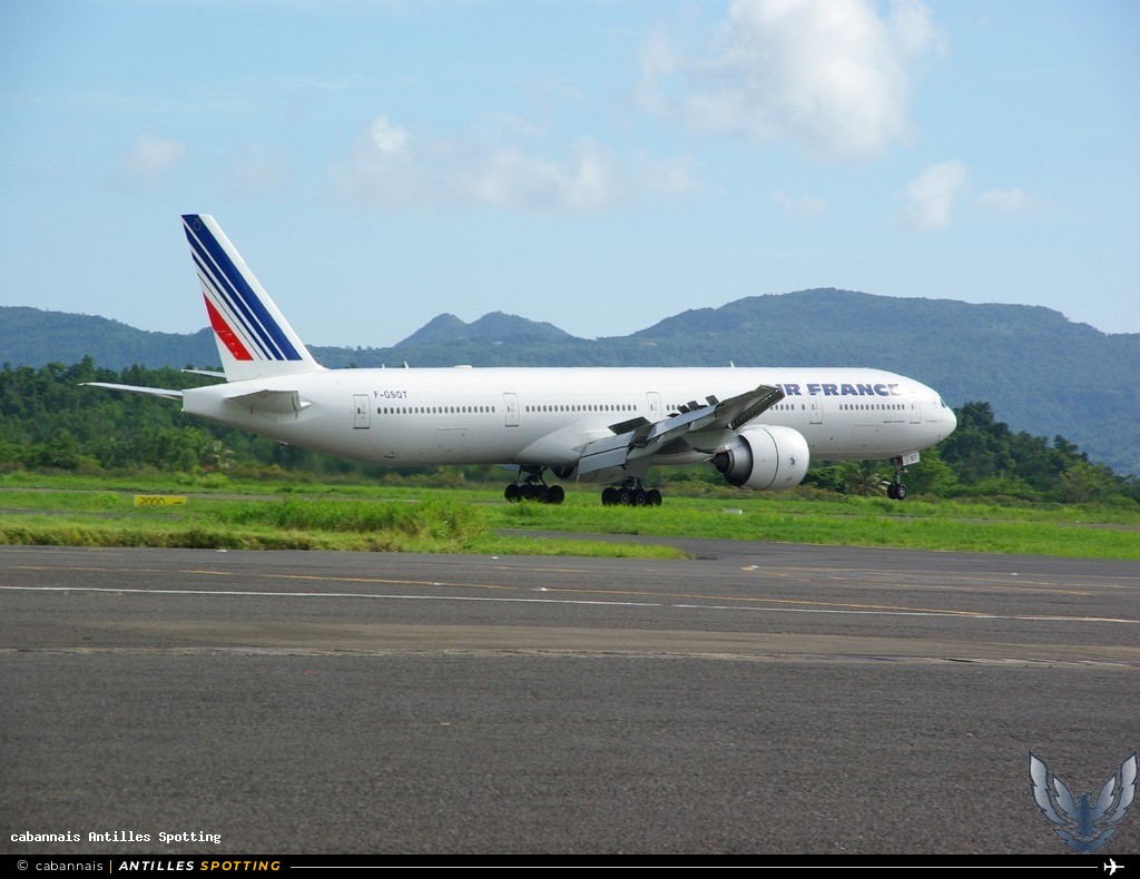 F-GSQT · Boeing 777-300ER, Air France, Martinique – Aimé Césaire