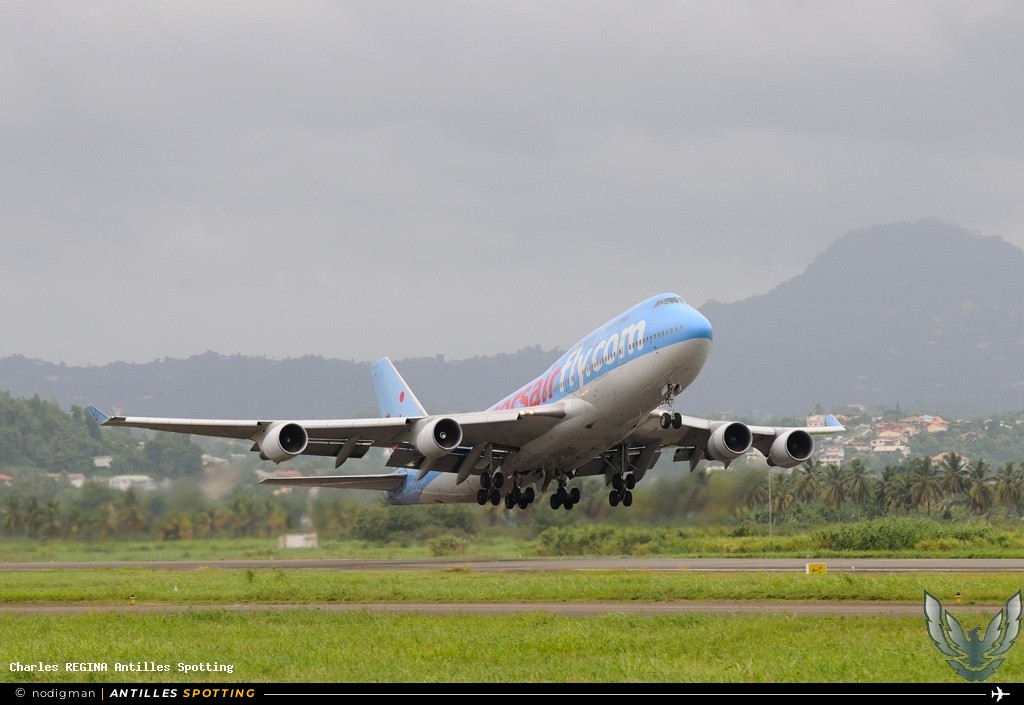 F-HSEA · Boeing 747-400, Corsairfly, Martinique – Aimé Césaire