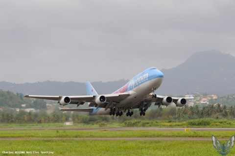 F-HSEA · Boeing 747-400, Martinique – Aimé Césaire