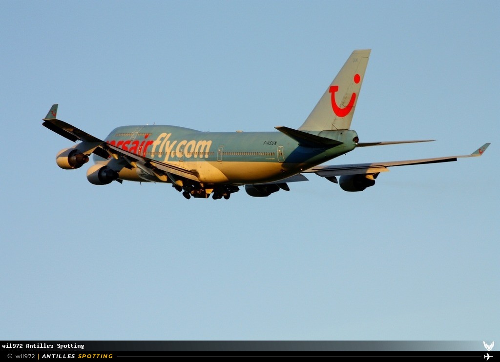 F-HSUN · Boeing 747-400, Corsairfly, Martinique – Aimé Césaire