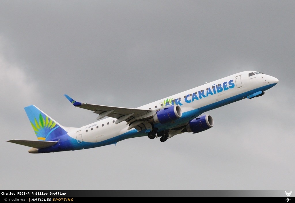 F-OSUD · Embraer E190, Air Caraïbes, Martinique – Aimé Césaire