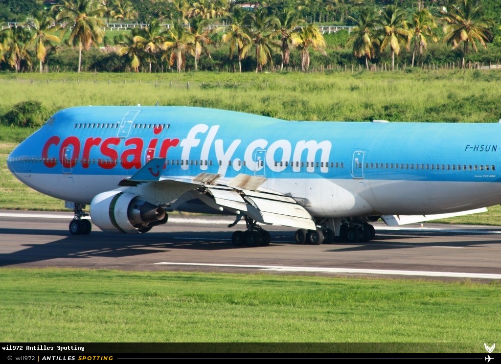 F-HSUN · Boeing 747-400, Corsairfly, Martinique – Aimé Césaire