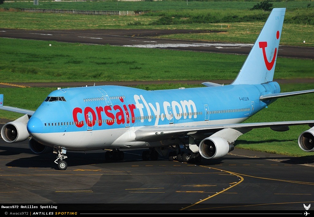 F-HSUN · Boeing 747-400, Corsairfly, Martinique – Aimé Césaire