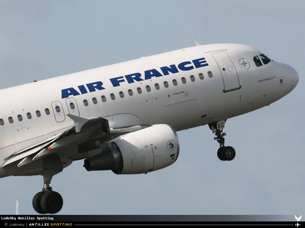 F-GKXC · Airbus A320, Air France, Pointe-à-Pitre – Maryse Condé