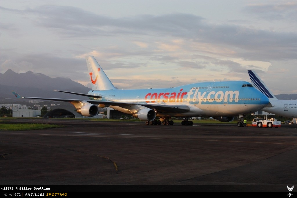 F-HSEX · Boeing 747-400, Corsairfly, Martinique – Aimé Césaire