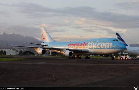 F-HSEX · Boeing 747-400, Martinique – Aimé Césaire