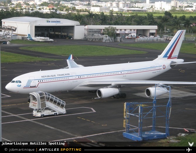 F-RAJA · Airbus A340-200, Armée de l'Air, Martinique – Aimé Césaire