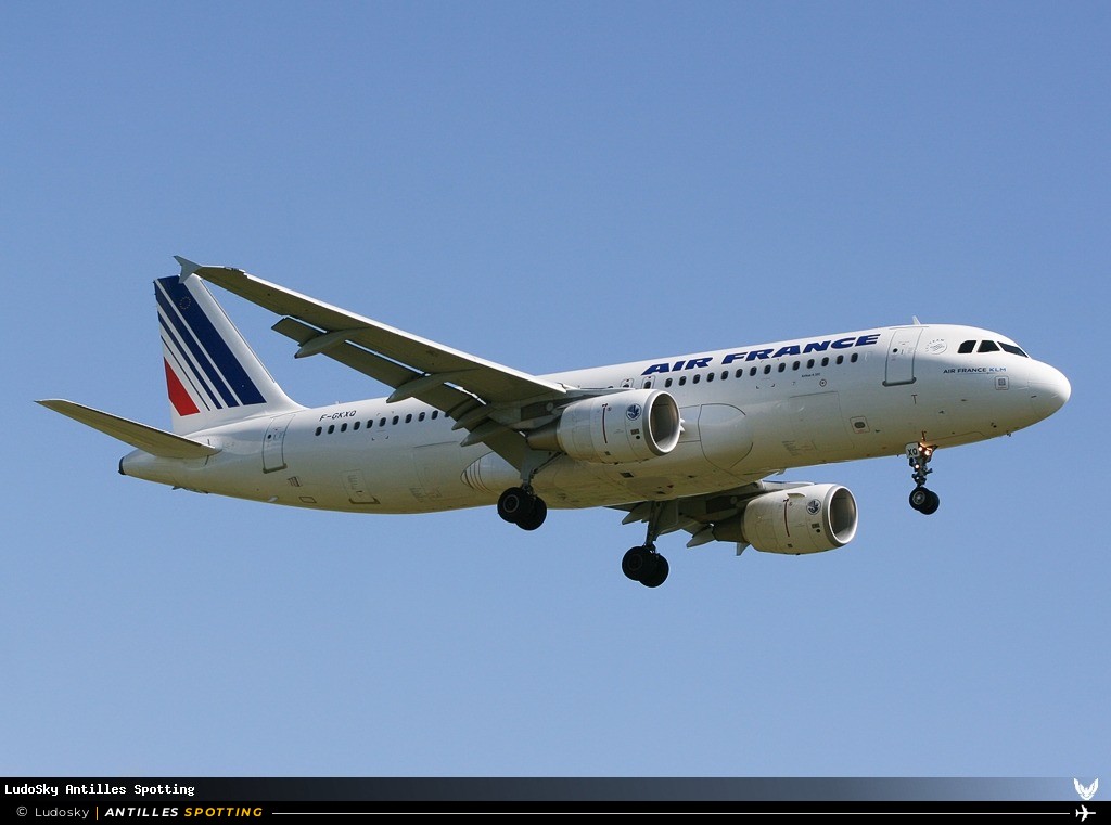 F-GKXQ · Airbus A320, Air France, Pointe-à-Pitre – Maryse Condé