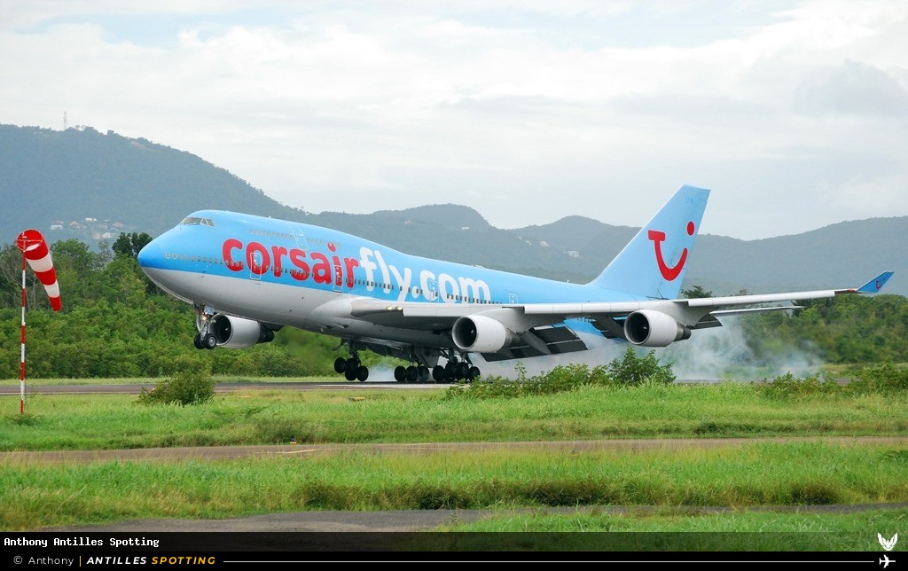 F-HSUN · Boeing 747-400, Corsairfly, Martinique – Aimé Césaire