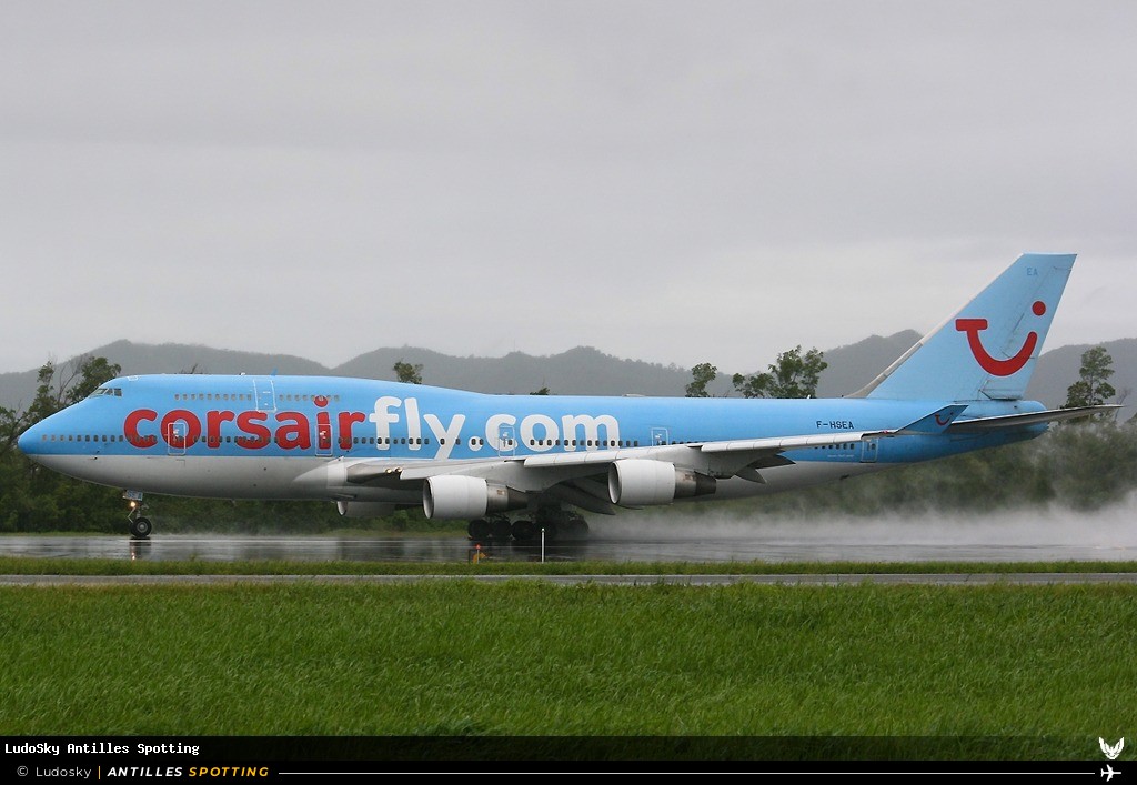 F-HSEA · Boeing 747-400, Corsairfly, Martinique – Aimé Césaire