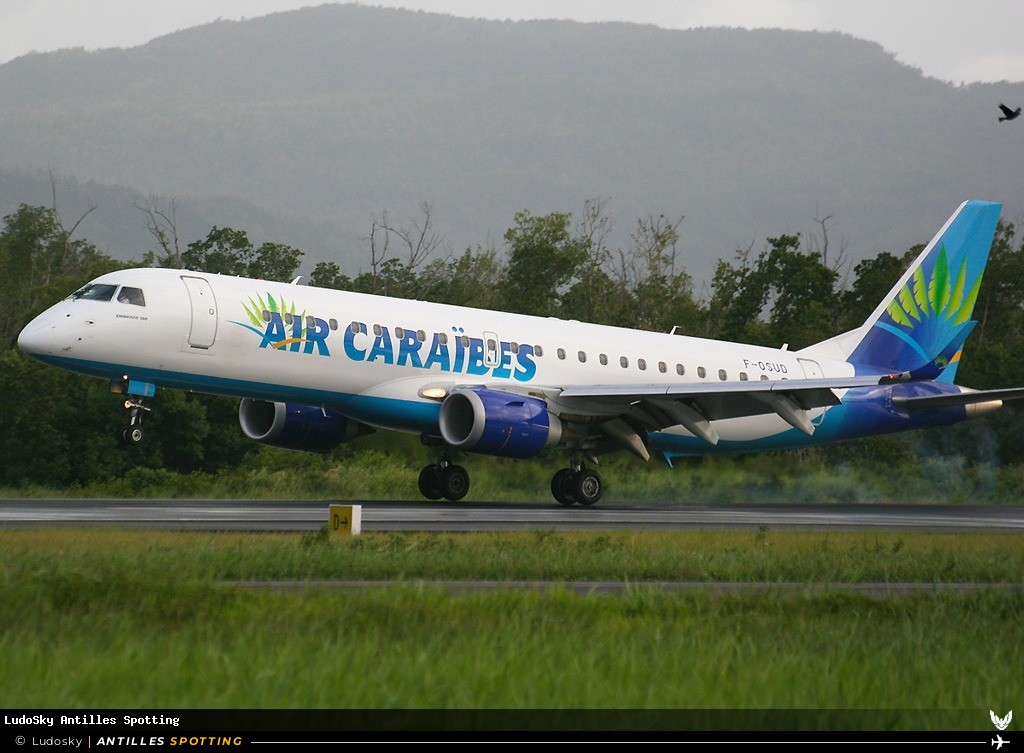 F-OSUD · Embraer E190, Air Caraïbes, Martinique – Aimé Césaire