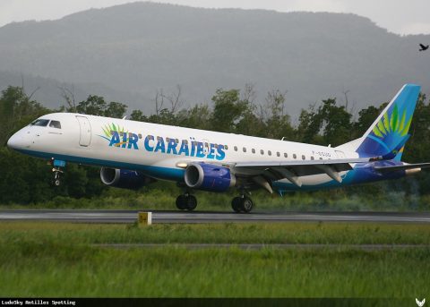 F-OSUD · Embraer E190, Martinique – Aimé Césaire