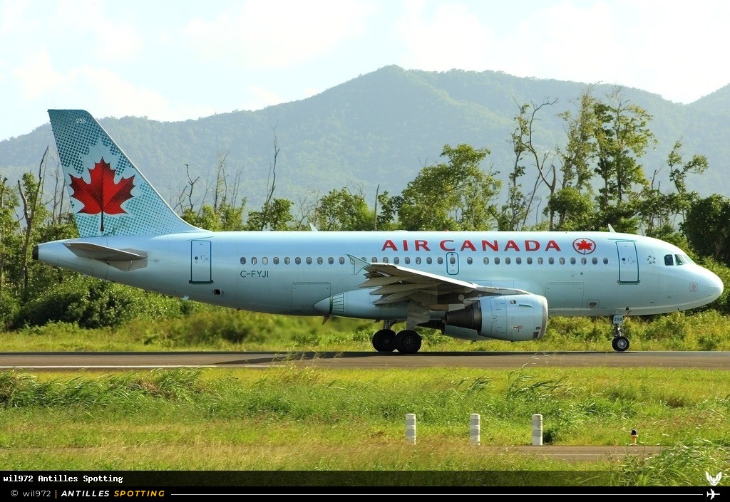 C-FYJI · Airbus A319, Air Canada, Martinique – Aimé Césaire
