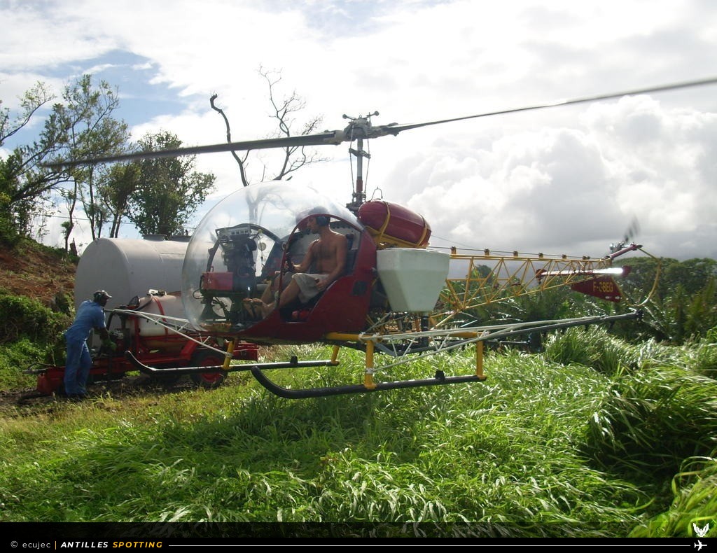 F-GBEG · Bell 47, Air Antilles Associés, Martinique – Aimé Césaire
