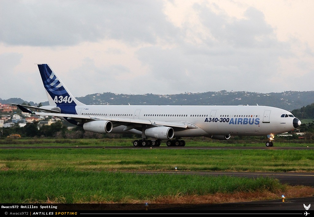 F-WWAI · Airbus A340-300, Airbus Industrie, Martinique – Aimé Césaire