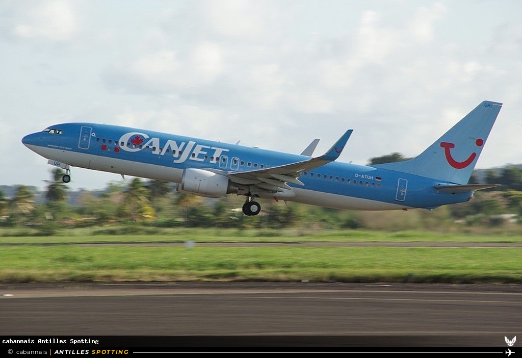 D-ATUH · Boeing 737-800, CanJet, Martinique – Aimé Césaire