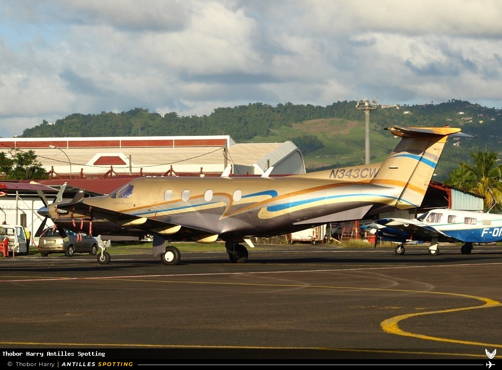 N343CW · Pilatus PC-12, Privé, Martinique – Aimé Césaire