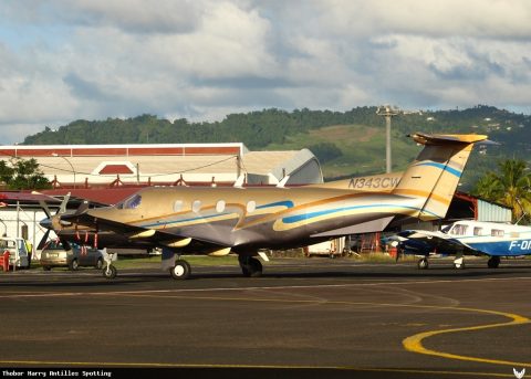 N343CW · Pilatus PC-12, Martinique – Aimé Césaire