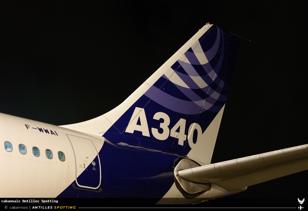 F-WWAI · Airbus A340-300, Airbus Industrie, Martinique – Aimé Césaire