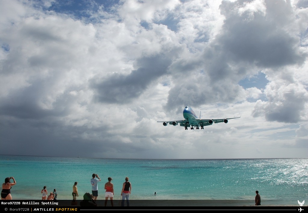 F-HSEA · Boeing 747-400, Corsairfly, Sint Maarten – Princess Juliana