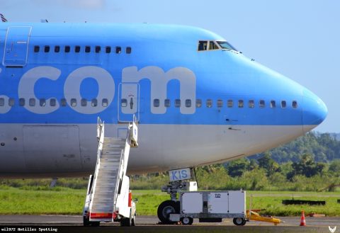 F-HKIS · Boeing 747-400, Martinique – Aimé Césaire