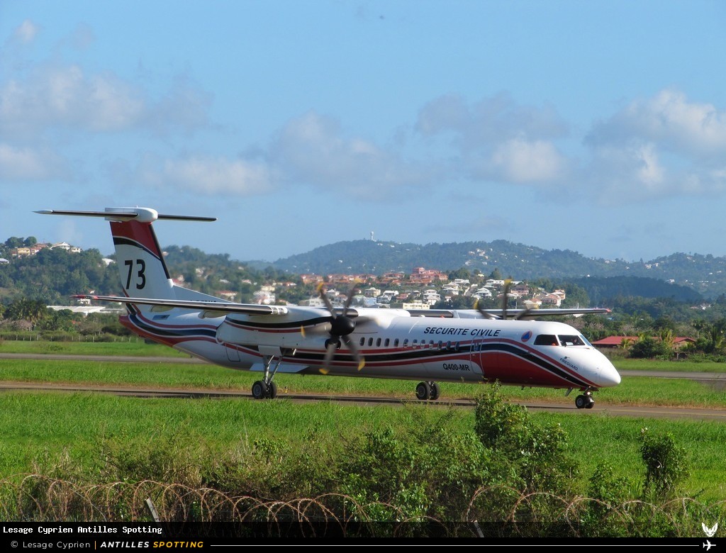 F-ZBMC · De Havilland Canada Dash 8-400, Sécurité civile, Martinique – Aimé Césaire