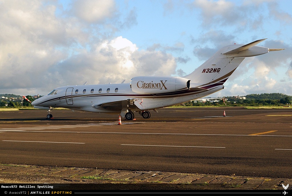 N32NG · Cessna Citation X, Privé, Martinique – Aimé Césaire