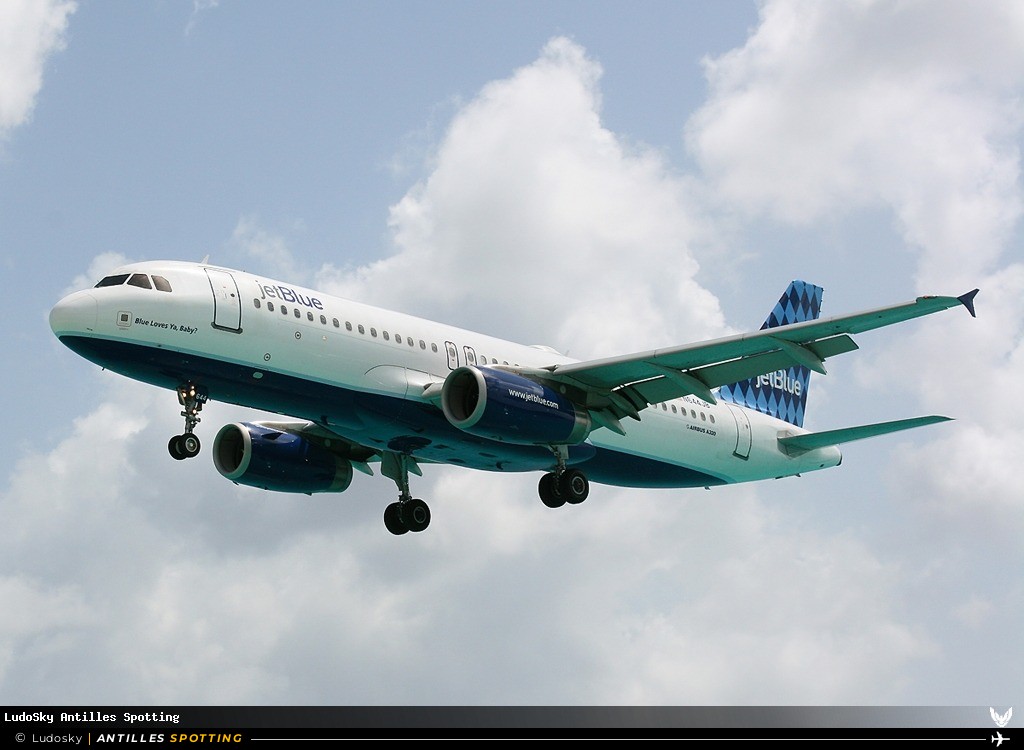 N644JB · Airbus A320, JetBlue, Sint Maarten – Princess Juliana