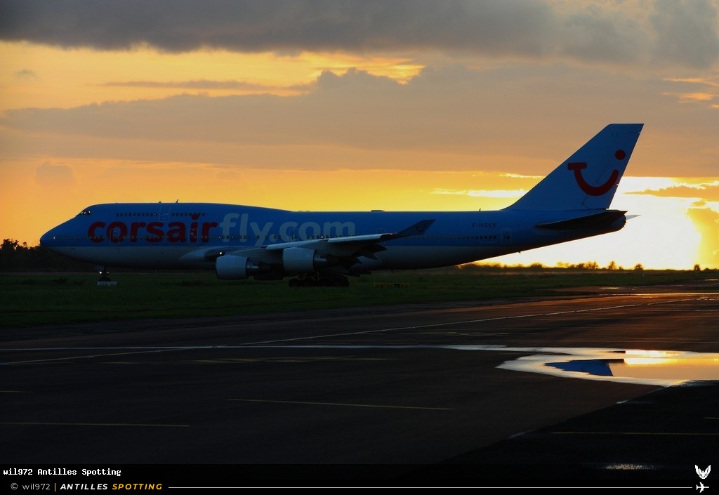 F-HSEX · Boeing 747-400, Corsairfly, Martinique – Aimé Césaire