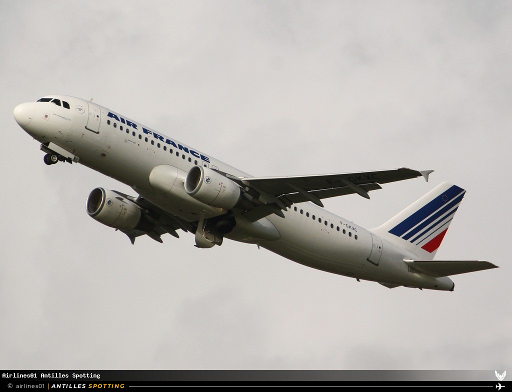 F-GKXC · Airbus A320, Air France, Pointe-à-Pitre – Maryse Condé