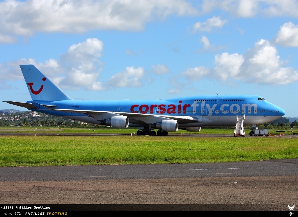 F-HKIS · Boeing 747-400, Corsairfly, Martinique – Aimé Césaire