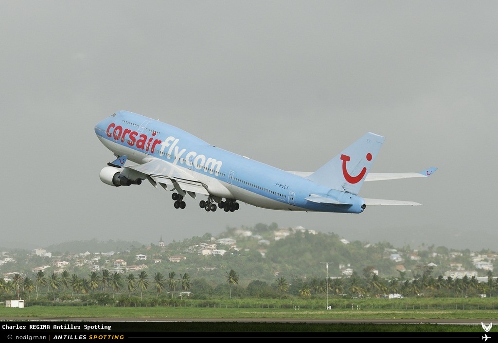 F-HSEX · Boeing 747-400, Corsairfly, Martinique – Aimé Césaire