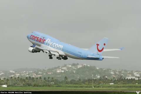 F-HSEX · Boeing 747-400, Martinique – Aimé Césaire