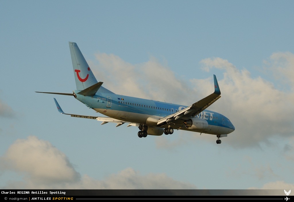 OO-VAS · Boeing 737-800, CanJet, Martinique – Aimé Césaire