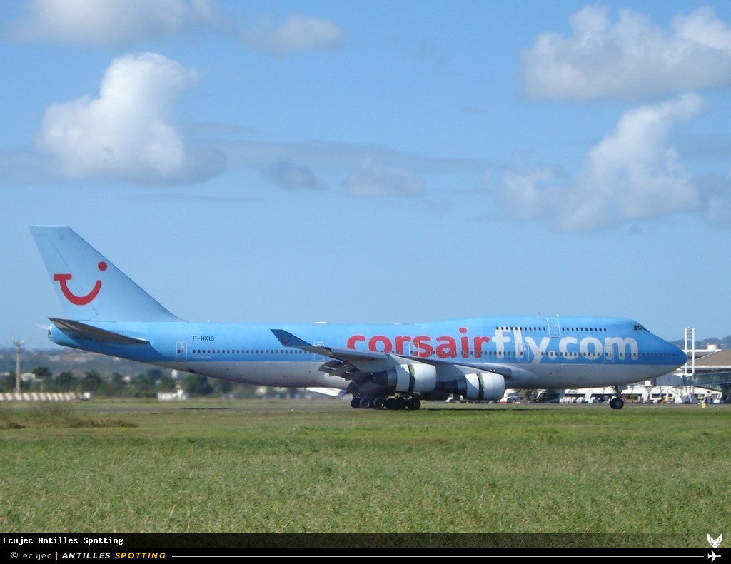 F-HKIS · Boeing 747-400, Corsairfly, Martinique – Aimé Césaire