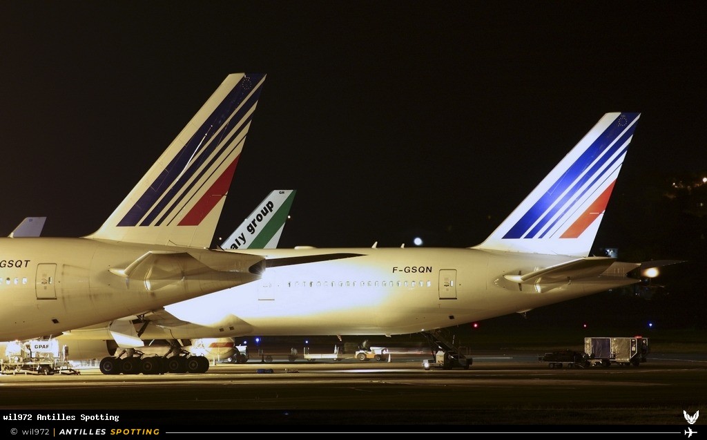 F-GSQN · Boeing 777-300ER, Air France, Martinique – Aimé Césaire